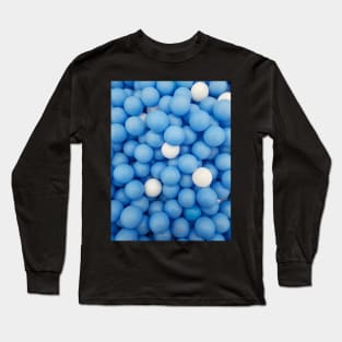 Blue ball pattern photography Long Sleeve T-Shirt